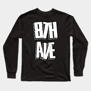 8TH Party Black Long Sleeve T-Shirt